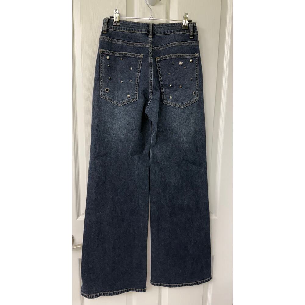 Blueb. Collection Studded Bejeweled dark denim jeans S $62 retail NWT 91606P - Picture 3 of 7